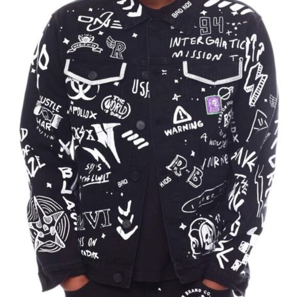 Reason Brand Clothing Space Denim Jacket XXL - Picture 3 of 11